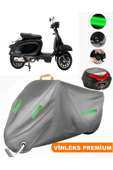 MotoEN  Vinleks Gri TG 300 S LC ABS Arka Çanta Uyumlu Motosiklet Brandası (Kilit Uyumlu) ürün görseli