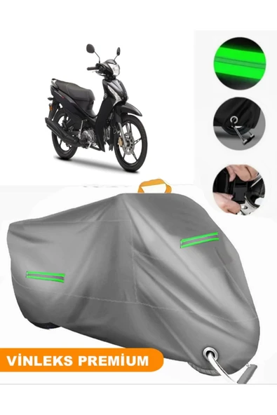 MotoEN  Vinleks Gri Yamaha  Crypton Uyumlu Motosiklet Brandası Lüx Kalite (Kilit Uyumlu) ürün görseli