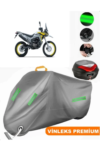 MotoEN  Vinleks Gri Voge 300 Rally Arka Çanta Uyumlu Motosiklet Brandası (Kilit Uyumlu) ürün görseli 1