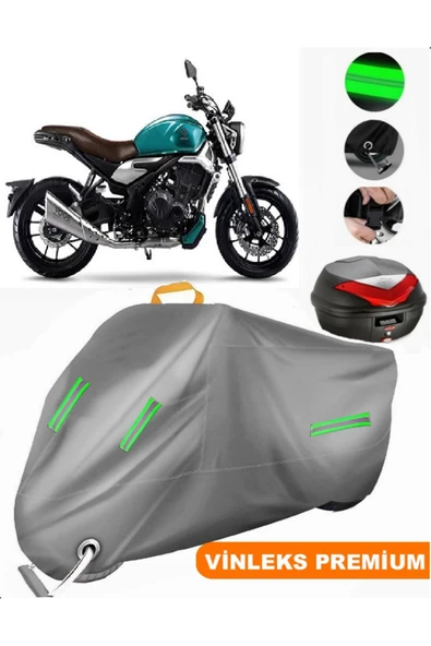 MotoEN  Vinleks Gri Voge 500 AC Arka Çanta Uyumlu Motosiklet Brandası (Kilit Uyumlu) ürün görseli