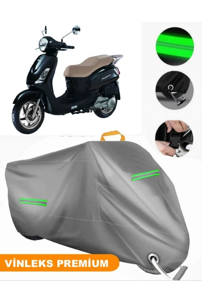 MotoEN  Vinleks Gri Sym Fiddle II 125 Uyumlu Motosiklet Brandası Lüx Kalite (Kilit Uyumlu) ürün görseli