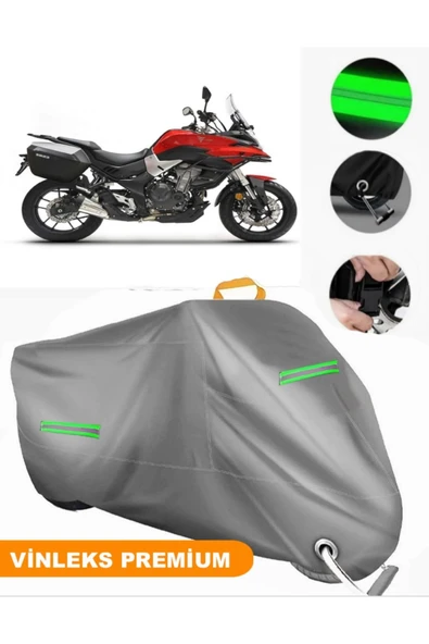 MotoEN  Vinleks Gri Voge 500 DSX Uyumlu Motosiklet Brandası Lüx Kalite (Kilit Uyumlu)