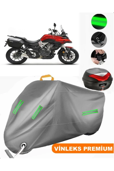 MotoEN  Vinleks Gri Voge 500 DSX Arka Çanta Uyumlu Motosiklet Brandası (Kilit Uyumlu) ürün görseli 1