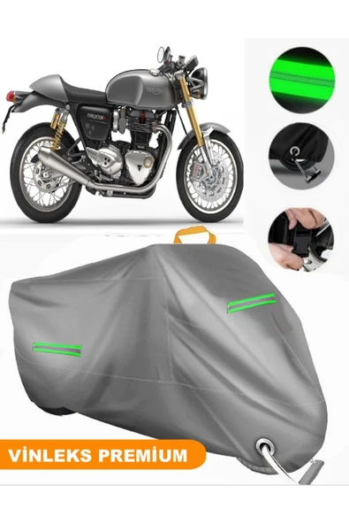 MotoEN  Vinleks Gri Triumph Thruxton 1200 R Uyumlu Motosiklet Brandası Lüx Kalite (Kilit Uyumlu) ürün görseli