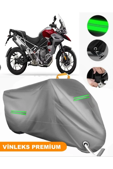 MotoEN  Vinleks Gri Triumph Tiger 1200 GT Explorer Uyumlu Motosiklet Brandası Lüx Kalite (Kilit Uyumlu) ürün görseli