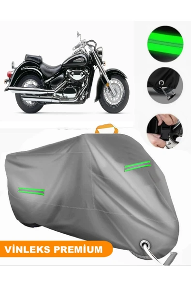 MotoEN  Vinleks Gri Suzuki VL 800 Volusia Uyumlu Motosiklet Brandası Lüx Kalite (Kilit Uyumlu) ürün görseli