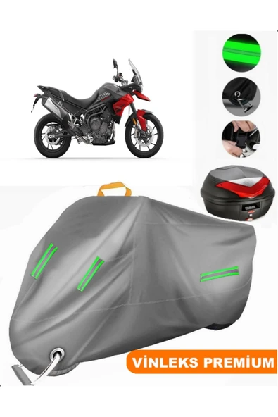 MotoEN  Vinleks Gri Triumph Tiger 850 Sport Arka Çanta Uyumlu Motosiklet Brandası (Kilit Uyumlu) ürün görseli