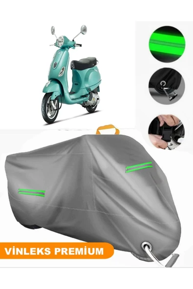 MotoEN  Vinleks Gri Vespa LX 125 3V i.e Uyumlu Motosiklet Brandası Lüx Kalite (Kilit Uyumlu) ürün görseli