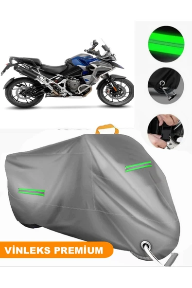 MotoEN  Vinleks Gri Triumph Tiger 1200 Rally Explorer Uyumlu Motosiklet Brandası Lüx Kalite (Kilit Uyumlu)
