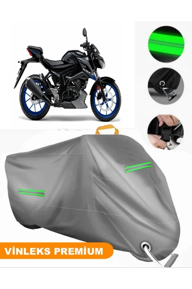 MotoEN  Vinleks Gri Suzuki GSX-S 125 Uyumlu Motosiklet Brandası Lüx Kalite (Kilit Uyumlu)