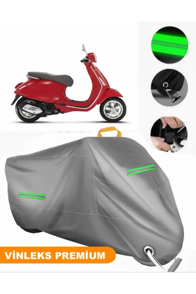 MotoEN  Vinleks Gri Vespa Primavera 50 RED Uyumlu Motosiklet Brandası Lüx Kalite (Kilit Uyumlu) ürün görseli