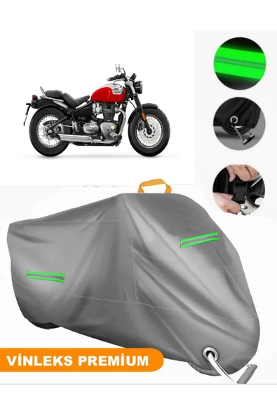 MotoEN  Vinleks Gri Triumph Bonneville Speed Master Uyumlu Motosiklet Brandası Lüx Kalite (Kilit Uyumlu) ürün görseli