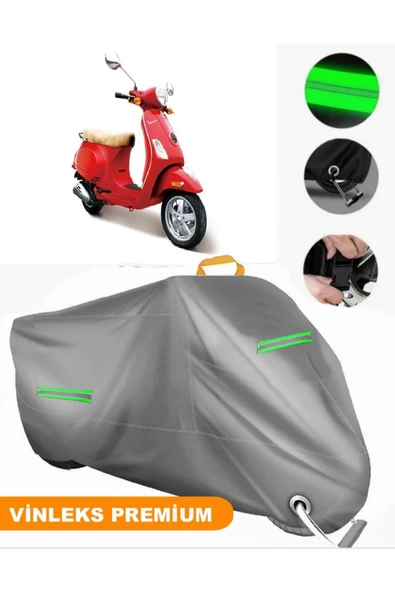 MotoEN  Vinleks Gri Vespa LX 150 3V i.e Uyumlu Motosiklet Brandası Lüx Kalite (Kilit Uyumlu) ürün görseli