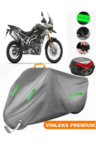 MotoEN  Vinleks Gri Triumph Tiger 900 Arka Çanta Uyumlu Motosiklet Brandası (Kilit Uyumlu) ürün görseli