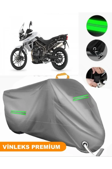 MotoEN  Vinleks Gri Triumph Tiger 800 XRT Uyumlu Motosiklet Brandası Lüx Kalite (Kilit Uyumlu) ürün görseli