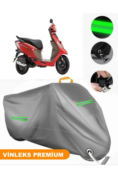MotoEN  Vinleks Gri TVS Scooty Zest 110 Uyumlu Motosiklet Brandası Lüx Kalite (Kilit Uyumlu) ürün görseli