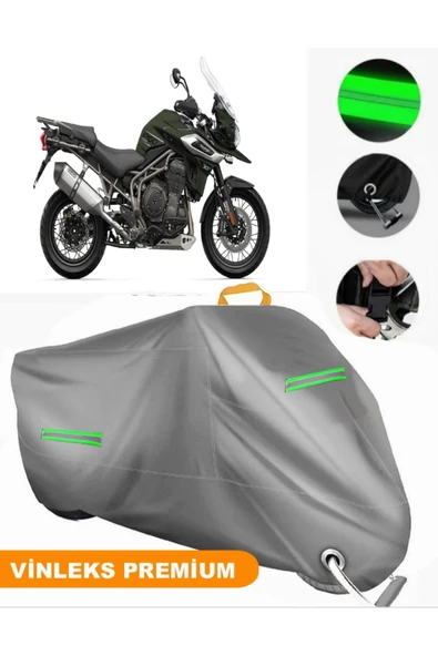 MotoEN  Vinleks Gri Triumph Tiger Explorer XCA Uyumlu Motosiklet Brandası Lüx Kalite (Kilit Uyumlu)