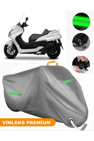 MotoEN  Vinleks Gri Yamaha  Majesty 125 Uyumlu Motosiklet Brandası Lüx Kalite (Kilit Uyumlu) ürün görseli