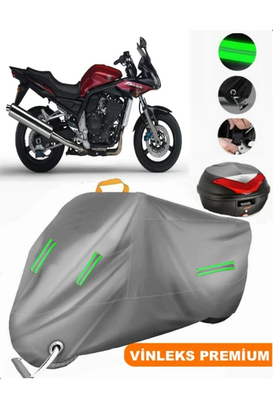 MotoEN  Vinleks Gri Yamaha  FZS1000 Arka Çanta Uyumlu Motosiklet Brandası (Kilit Uyumlu) ürün görseli 1