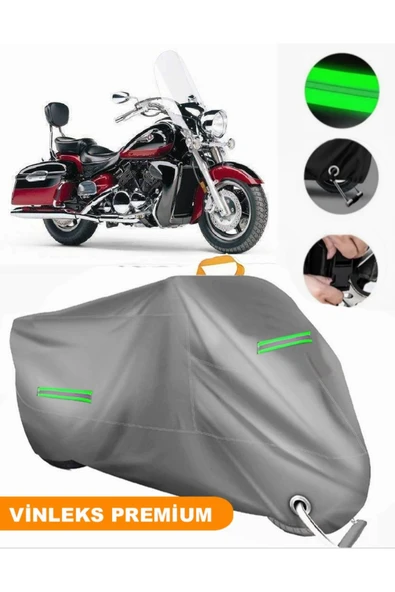 MotoEN  Vinleks Gri Yamaha  Royal Star XVZ 1300 Uyumlu Motosiklet Brandası Lüx Kalite (Kilit Uyumlu) ürün görseli