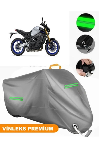 MotoEN  Vinleks Gri Yamaha  MT-09 SP Uyumlu Motosiklet Brandası Lüx Kalite (Kilit Uyumlu)