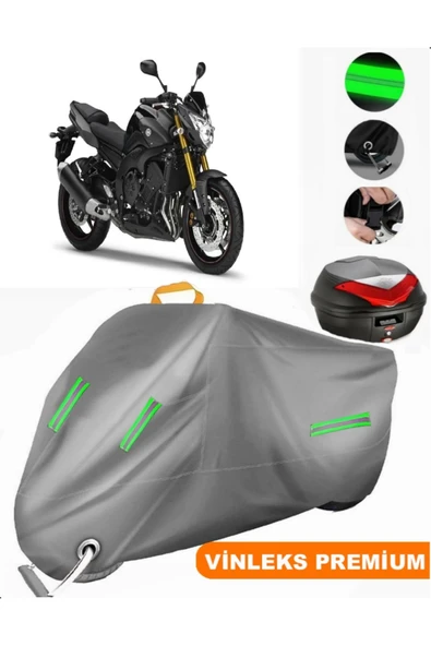 MotoEN  Vinleks Gri Yamaha  FZ8 ABS Arka Çanta Uyumlu Motosiklet Brandası (Kilit Uyumlu) ürün görseli