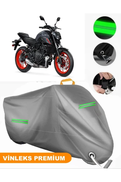 MotoEN  Vinleks Gri Yamaha  MT-07 Uyumlu Motosiklet Brandası Lüx Kalite (Kilit Uyumlu) ürün görseli