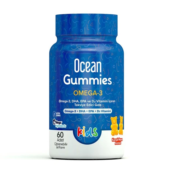 Ocean Gummies Omega-3 60 Çiğnenebilir Jel Form 8697595874042