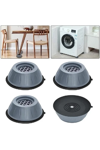 DDTREND Buzdolabı Çamaşır Makinesi Ayağı Mobilya Kanepe Altlığı Titreşim Önleyici 4 Adet 3,5 Cm Yükseltici - 4