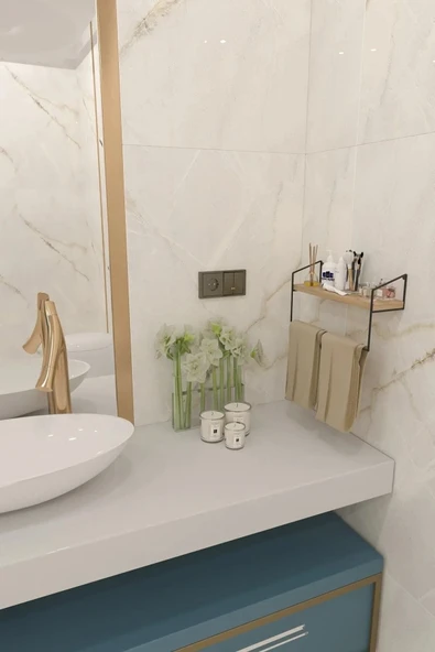 DDPEST DS- Ahşap Metal Havluluk Banyo Mutfak Düzenleyici El Havluluğu Havlu Askısı - 3