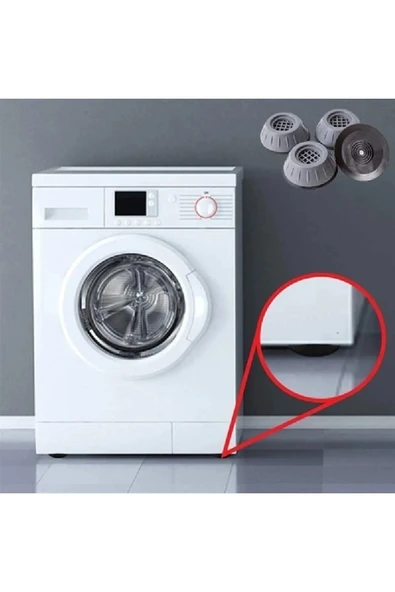 DDTREND Buzdolabı Çamaşır Makinesi Ayağı Mobilya Kanepe Altlığı Titreşim Önleyici 4 Adet 3,5 Cm Yükseltici - 2