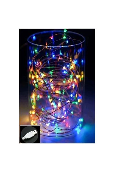 DDPEST B.Usb Ile Çalışan Dekoratif 5 Metre Peri Led Işık Rgb Çok Renkli Işık Çok Amaçlı Aydınlatma-B