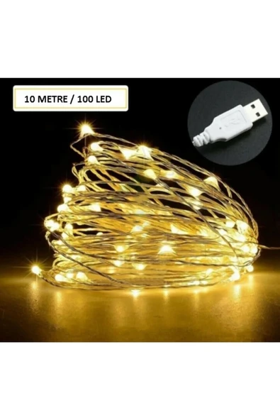 DDPEST Usb Ile Çalışan Dekoratif 5 Metre Peri Led Işık Sarı Işık Çok Amaçlı Aydınlatma-nt