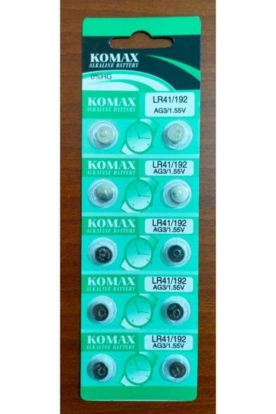 DDTREND 10 Adet Ag3 1,55 V Düğme Pil, Saat Pili, Led Mum Pili Lr41 / 192 %0 Hg 1 Kart - 2