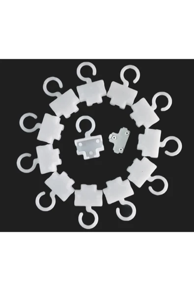 DDTREND 12 Adet Perde Led Askı Aparatı Korniş Aparatı 12 Adet Asma Aparatı