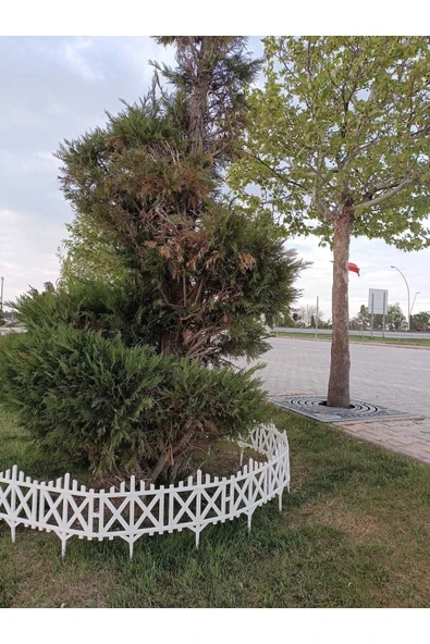 DDPEST Beyaz 1 Adet Çapraz Dekoratif Plastik Bahçe Çiti Çapraz Model Esnek Çit Peyzaj Koruma 58-36 Cm-ls - 4