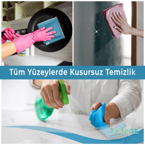 24 Adet FANGE Solvion Pro Temizlik Bezi, Büyük Boy 50 x 70, Yeni Nesil Temizlik Bezi - 2