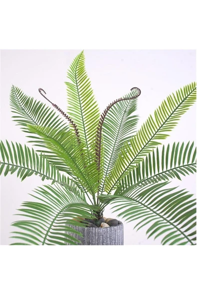 DDTREND Yapay Sago Palmiye Demeti 9 Dallı Demet Sago Yaprağı - Resim 3