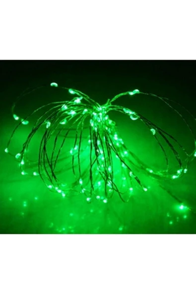 DDPEST LA-Pil İle Çalışan Dekoratif 3 Metre Peri Led Işık Yeşil Işık  Aydınlatma (Piller Dahil Değildir) - 2
