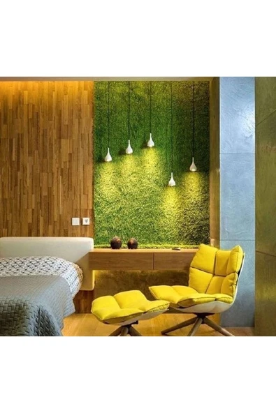 DDTREND Dekoratif Yapay Bitki Duvar Kaplama Panel Şimşir Tabaka 40x60 cm Yeşil Dikey Bahçe - 4