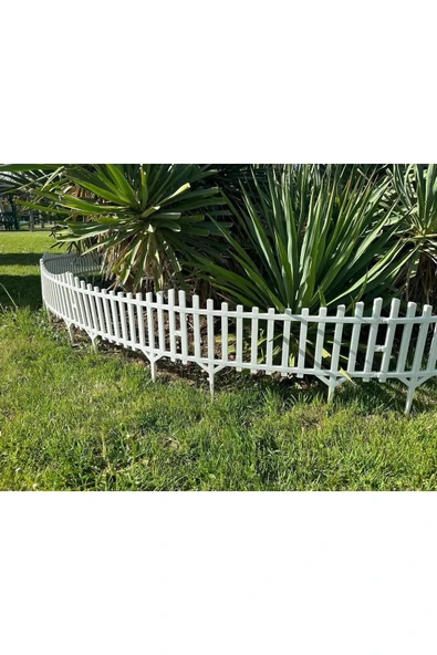 DDPEST 1 Adet Beyaz Bahçe Çiti Dekoratif Esnek Plastik Çit Peyzaj Koruma Çiti Toplam 58-36 Cm