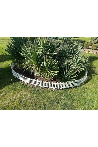 DDPEST Beyaz 10 Adet Bahçe Çiti Dekoratif Esnek Plastik Çit Peyzaj Koruma Çiti Toplam 580-36 Cm-ls - 3