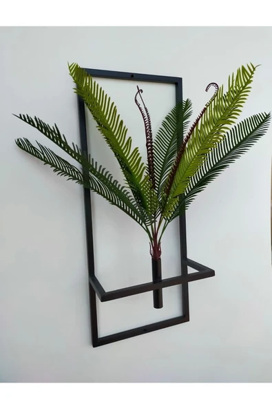 DDPEST D.Dekoratif Metal Çiçeklik Ve Yapay Palmiye Areka Duvar Aksesuarı Dekoratif Salon Balkon Çiçek-D