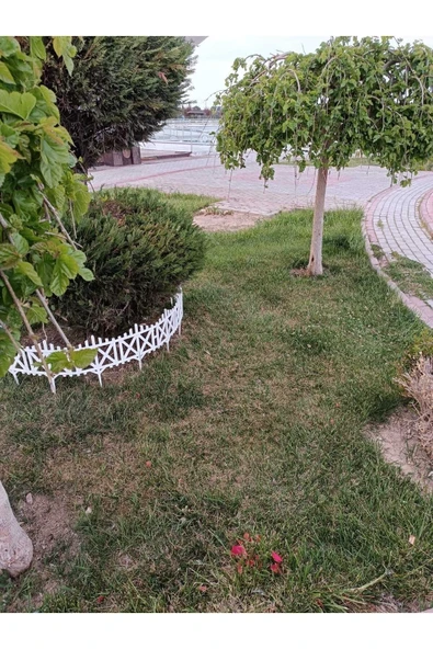 DDTREND 10 Adet Dekoratif Mini Plastik Bahçe Çiti Çapraz Model Esnek Çit Peyzaj Koruma Toplam 580-36 Cm - 6