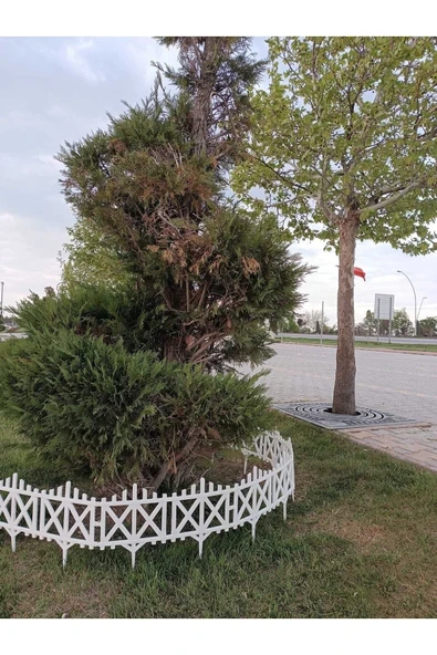 DDTREND 10 Adet Dekoratif Mini Plastik Bahçe Çiti Çapraz Model Esnek Çit Peyzaj Koruma Toplam 580-36 Cm - 2