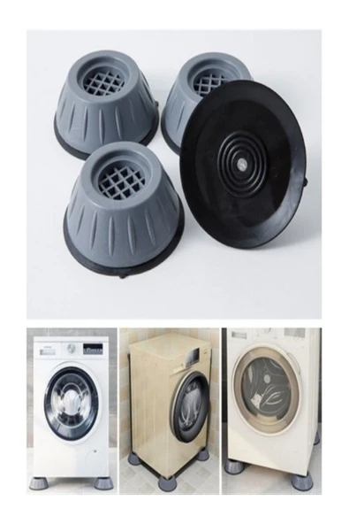 DDTREND 4'lü Çamaşır Makinesi Titreşim Engelleyici Koltuk Ayağı  Stoper (10cm X 4cm)