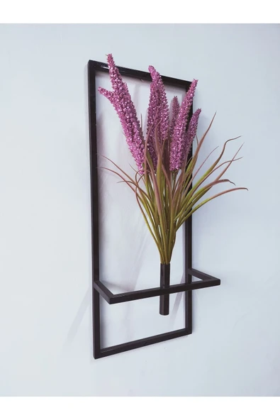 DDPEST Dekoratif Metal Saksıda Yapay Çiçek Darı Aranjman Duvar Saksısı DDP-M204 - 2