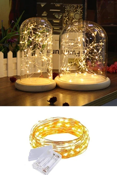 DDPEST Piller Dahil 10 Metre Peri Led Dekoratif Aydınlatma Sarı ( Günışığı )