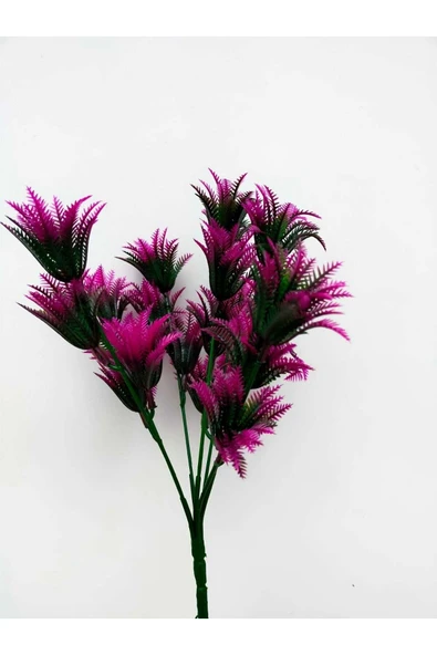 DDTREND Yapay Çiçek Mini Fuşya Sıkas Demeti 5 Dal Garnitür Aranjman Dikey Bahçe Saksı Yeşillik 29 Cm - Resim 4