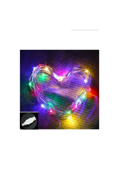DDPEST B.Usb Ile Çalışan Dekoratif 5 Metre Peri Led Işık Rgb Çok Renkli Işık Çok Amaçlı Aydınlatma-B - 3